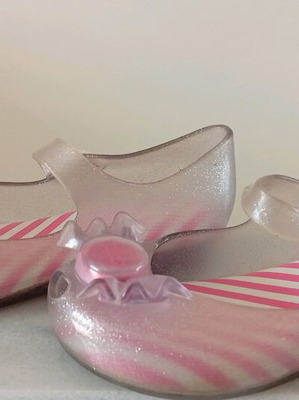 Melissa shoes for girls like new, size 27, white and pink