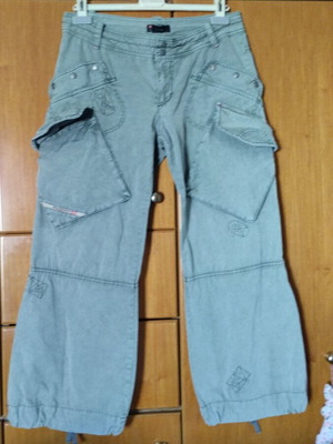 Diesel Cargo Pants like new, low rise, green