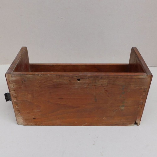 Wooden shelf made of pine, originally installed on a recreational boat