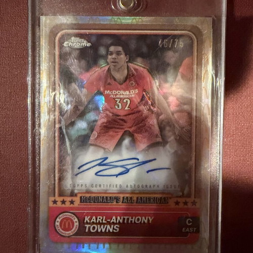 2024 Topps Chrome McDonald's Action Shots Autograph Karl-Anthony Towns 46/75 mint