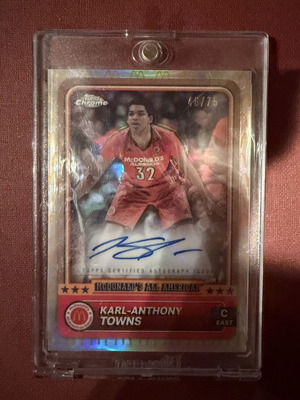 2024 Topps Chrome McDonald's Action Shots Autograph Karl-Anthony Towns 46/75 mint