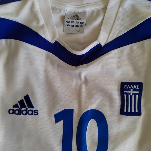 Vintage Greece National Team Euro 2004 Jersey Tsiartas #10 Adidas Replica like new