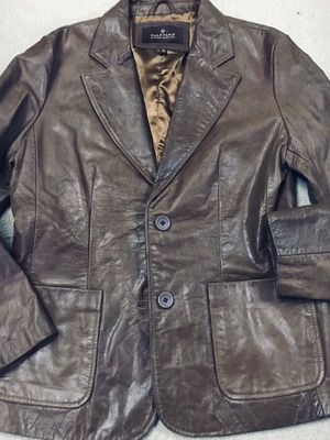 Δερμάτινο σακάκι Naf Naf καφέ σαν καινούργιο