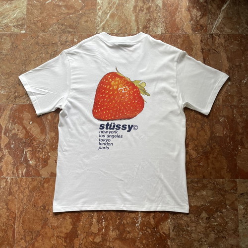 Stussy Strawberry T-shirt White Size Medium New