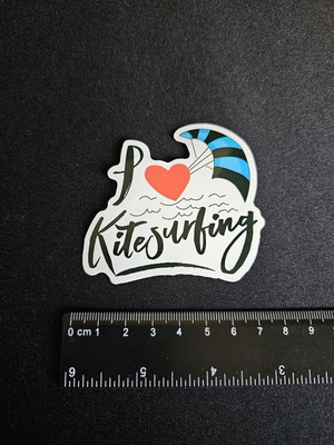 Sticker Αυτοκόλλητο I Love Kitesurfing καινούργιο