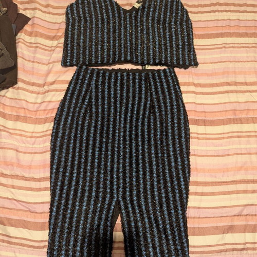 Nadia Rapti set top small and skirt medium size, new