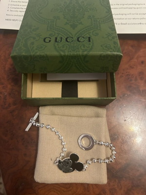 Βραχιόλι Gucci συλλεκτικό με Disney καινούργιο, ασημί