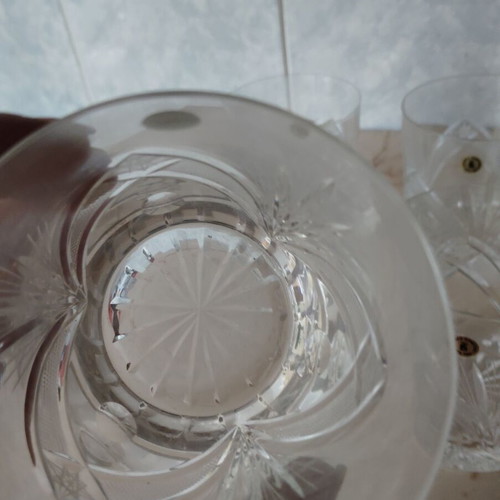 Crystal whiskey glasses new, set of 6
