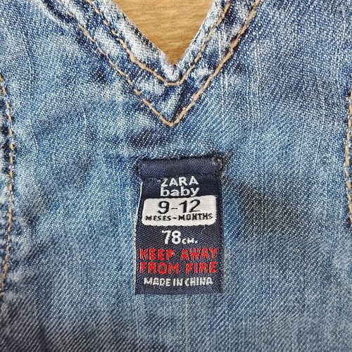 ZARA denim overalls for baby boy 9/12 months like new