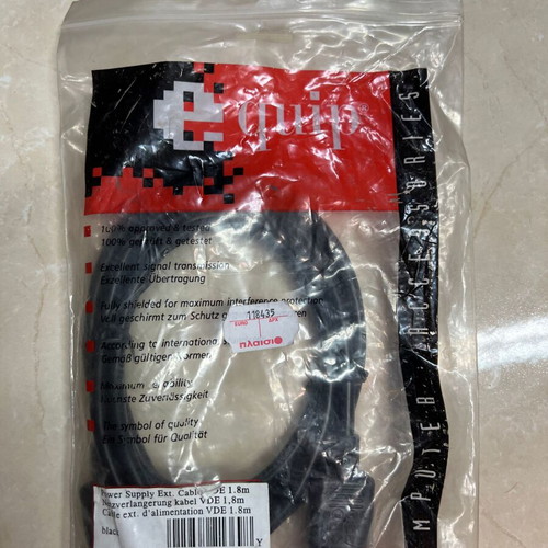 Equip Power Cable black 1.8m C13-C14 new