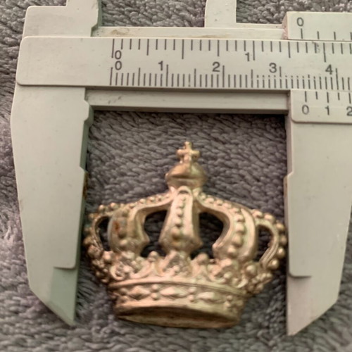 Royal Crown used, embossed aluminum Gendarmerie