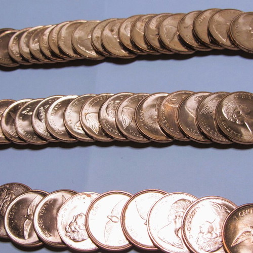 Canada 1967 Penny Roll BU 50 coins new