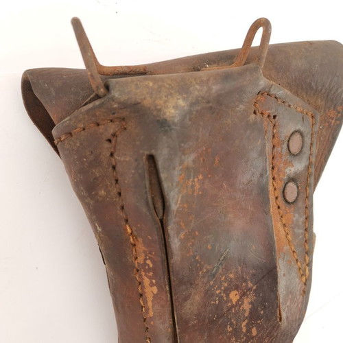 Leather holster for officer's pistol from World War II used