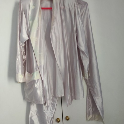Roza satin women's pajamas size 46 like new, gray