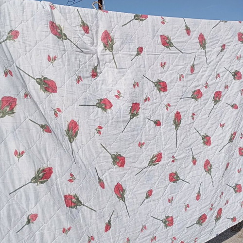 Spring double quilt used, reversible