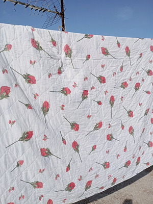 Spring double quilt used, reversible
