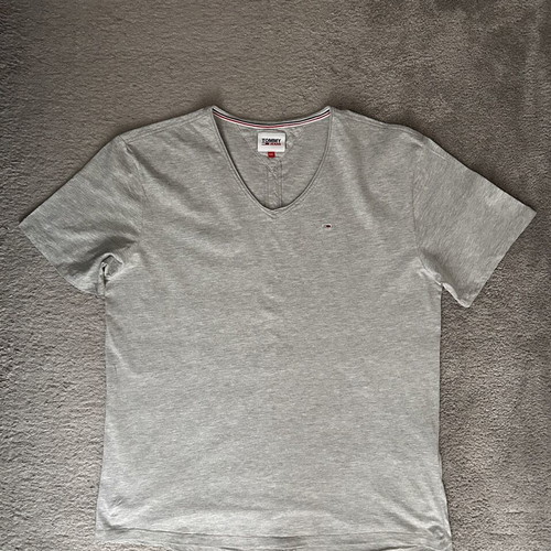 Tommy Hilfiger Jersey V T-shirt men's XXL, grey