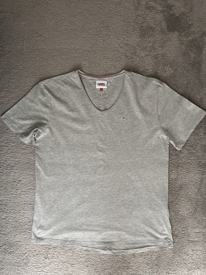 Tommy Hilfiger Jersey V T-shirt men's XXL, grey