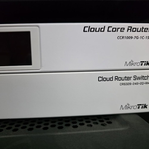 MikroTik CCR1009 Router and CRS326 Switch like new, professional equipment