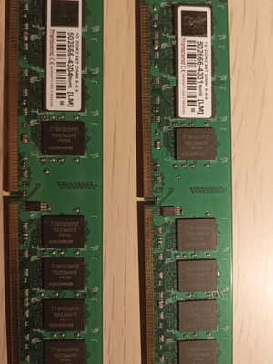 Transcend 2x1GB DDR2 667 DIMM desktop memory used