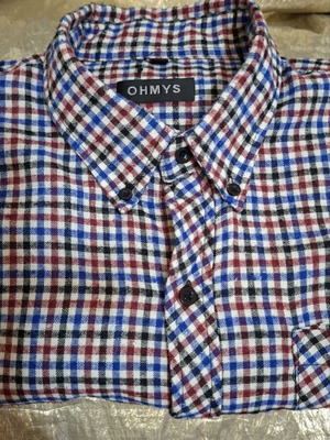 Ohmys men's checkered shirt size 42 like new