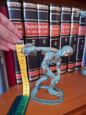 Vintage Bronze Statue Discobolus 16cm like new, ancient Greek decoration