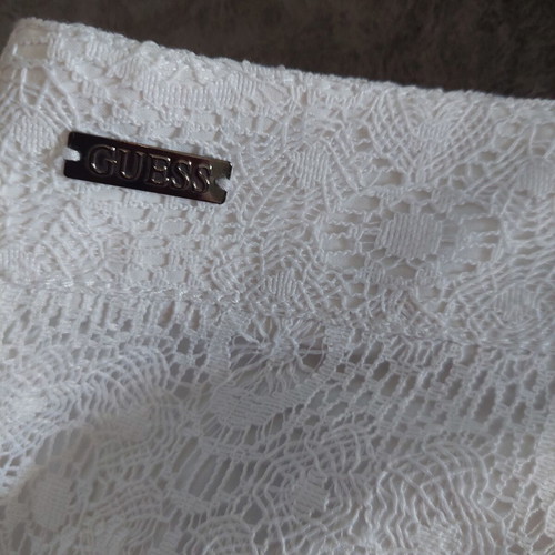 Guess lace white shorts size large like new