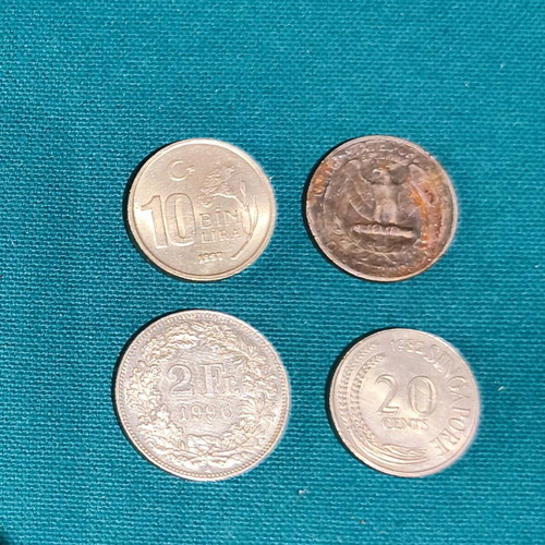 Foreign coins like new, set of three