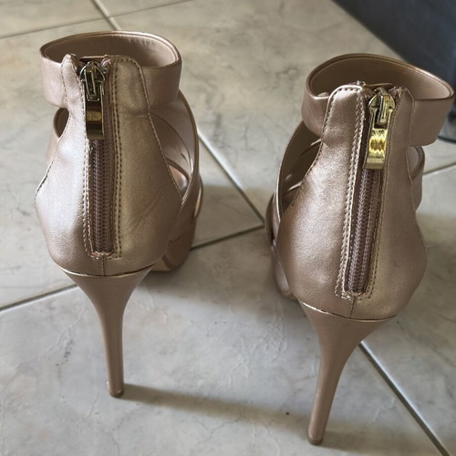 Exe sandals pink-gold size 39 like new, 12cm heel