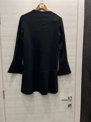 Zara women's dress used, black, size M, mini with ruffles