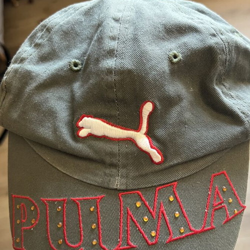 Puma hat like new, green, one size