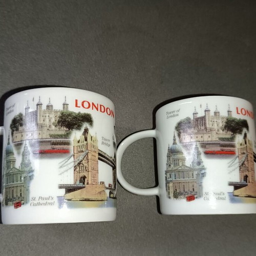 Lambert Souvenirs London porcelain small mugs set of 2 new