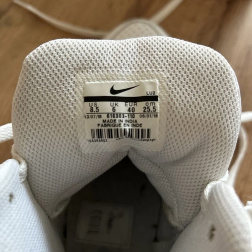 Nike Air Force sneakers size 40 used, white and yellow