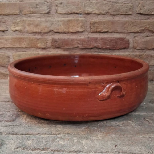 Handmade vintage traditional clay yiouvetsi pot like new