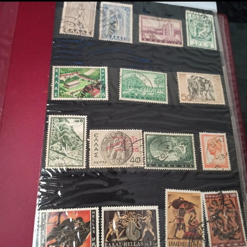 Collection of 503 old Greek stamps like new
