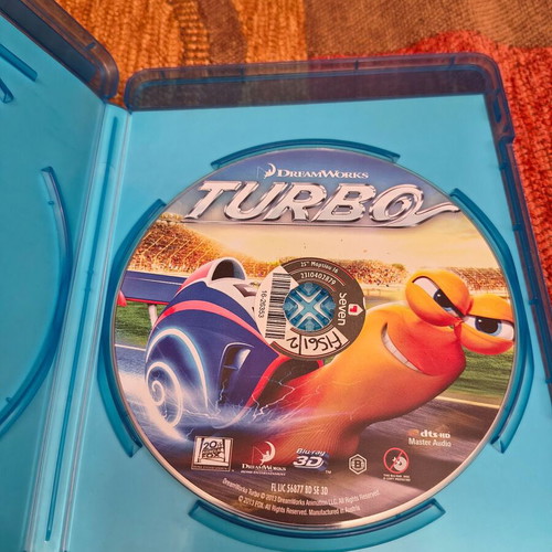 Turbo 3D Blu-ray used, dubbed in Greek