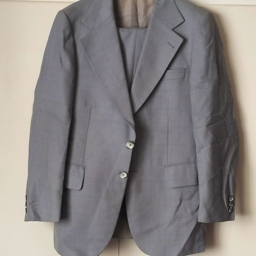 Men's suit gray used with jacket and trousers size M