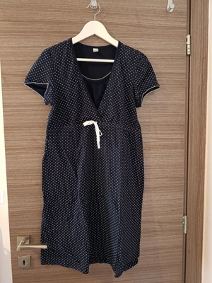 Nursing nightgown Large short-sleeve cotton like new, dark blue with stars
