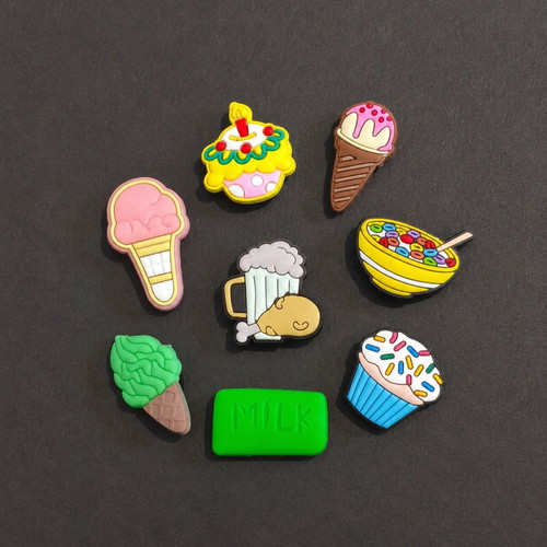 Foodie Crocs charms pins Jibbitz set like new