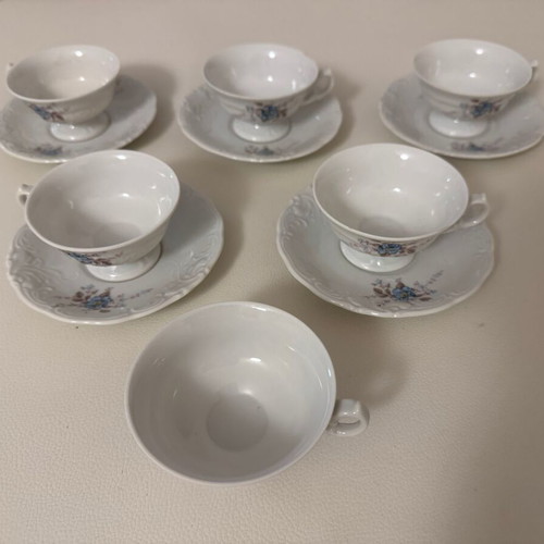 Set of 6 vintage porcelain coffee cups like new, Walbrzych