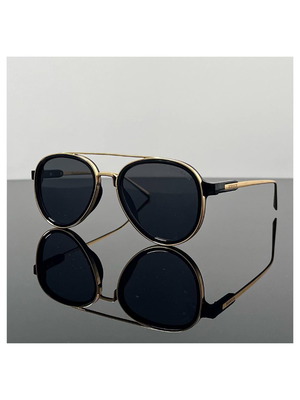 Γυαλιά ηλίου BorMain August aviator νέα, μαύρα και χρυσά