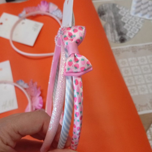 Hairbands new with tags, set of six with free hairbrush