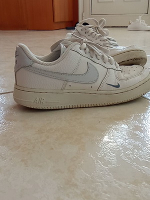 Nike Air Force 1 women's sneakers used, size 38, white and turquoise