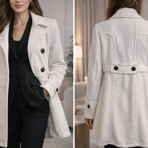 White Paranoia coat used, fitted and elegant, size M