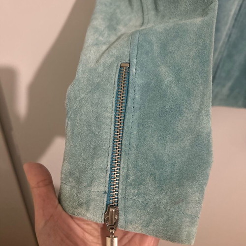 Suede jacket turquoise Pink Woman like new, Small