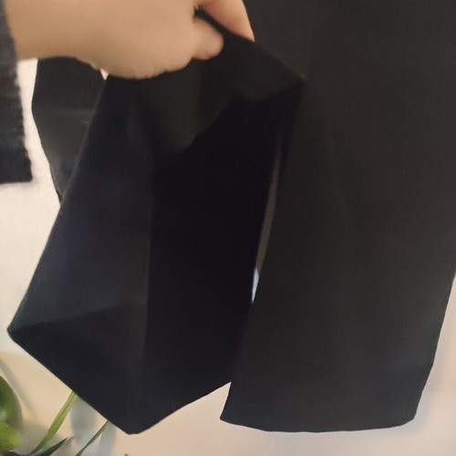 Valentina Vallesi Black Skirt Thin Cotton Corduroy L/XL Like New