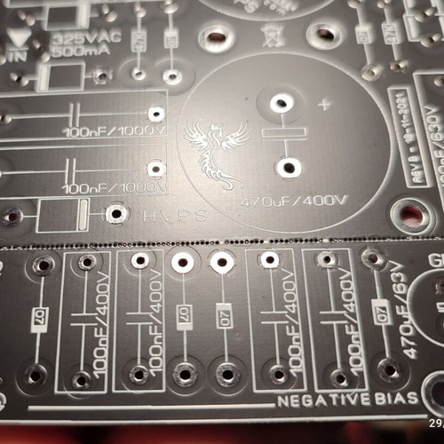 Power Supply HV & Negative PCB for 2xEL34 PP, new