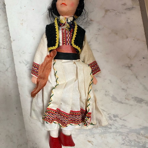 Traditional doll with costume used, 25 cm
