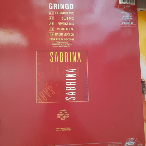 Gringo Sabrina vinyl record used, pop music