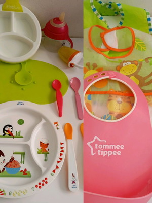Baby feeding set 7 pieces used with spoons
